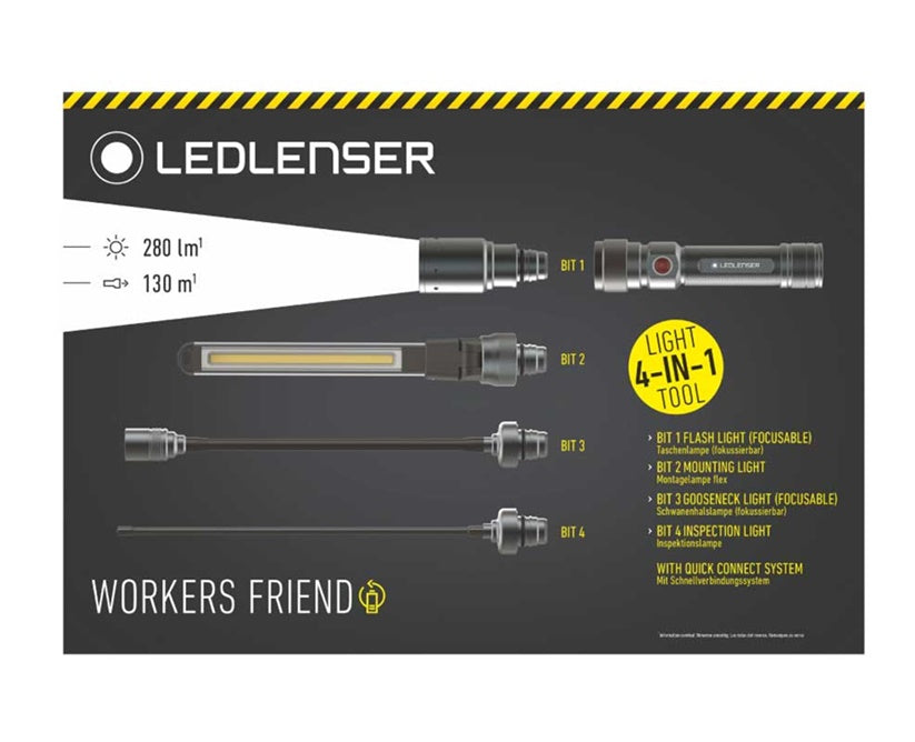 Ledlenser ručna punjiva lampa Workers friend 4 in 1  502136